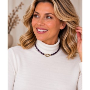 Bijoux Ketting kort kraaltjes ring 8123272 Zwart goud Bijoux Ketting kort kraaltjes ring 8123272 Zwart goud